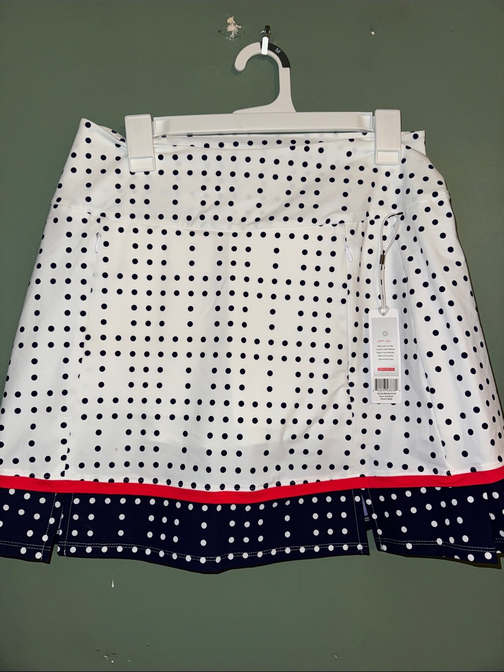 KINONA Women's Tap In Golf Skort in Domino White Medium Athleisure